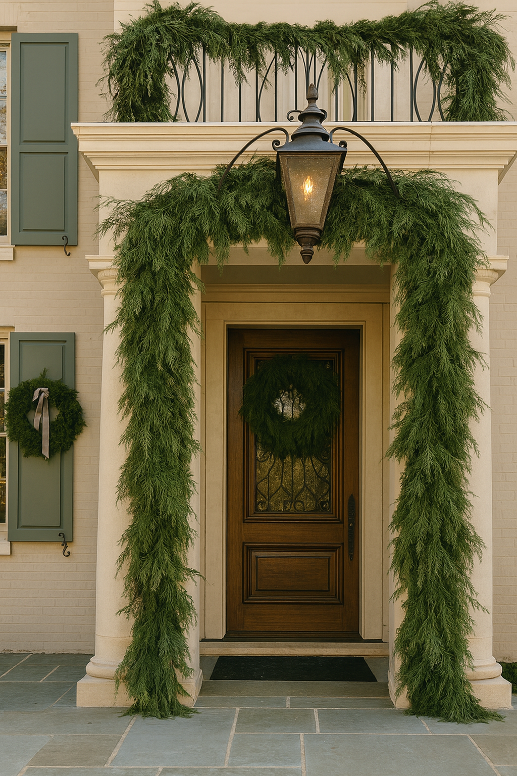 Signature Standard Single Door Garland | Noble Fir & Cedar Mix